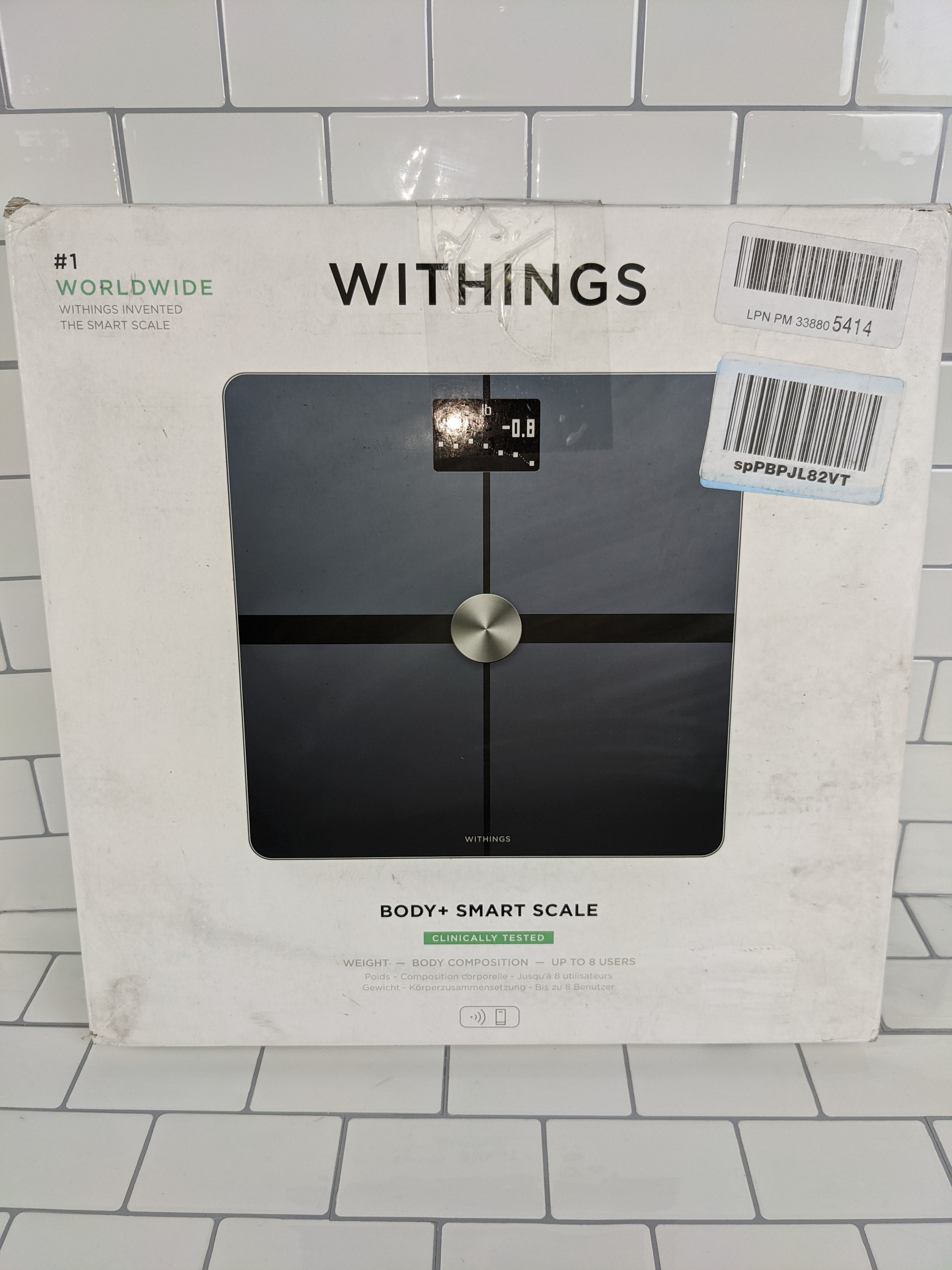 Withings Body+ - Digital Wi-Fi Smart Scale with Automatic Smartphone App Sync (6933365719223)